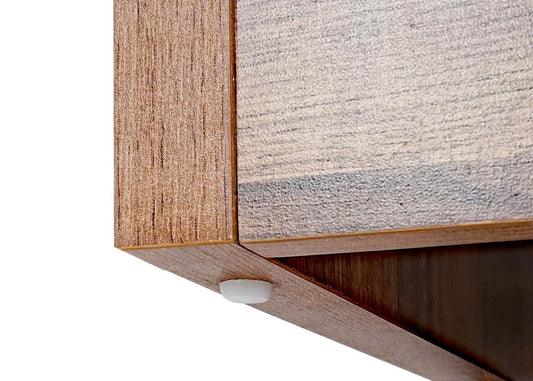 Cosmo Casa - TV-rek - Lowboard - Houtlook & Metaal met Schuifdeur - 43×150×40 cm - Bruin