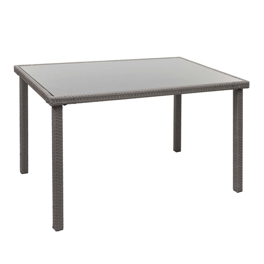 Cosmo Casa - Polyrotan Tafel - Tuintafel & Balkontafel - Polyrotan - Grijs
