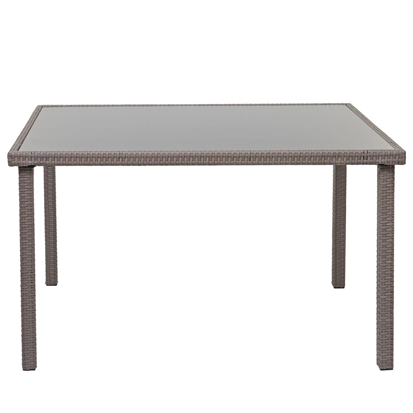 Cosmo Casa - Polyrotan Tafel - Tuintafel & Balkontafel - Polyrotan - Grijs