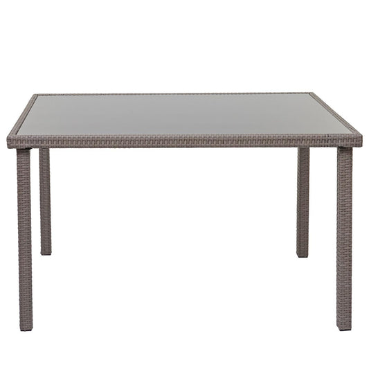 Cosmo Casa - Polyrotan Tafel - Tuintafel & Balkontafel - Polyrotan - Grijs