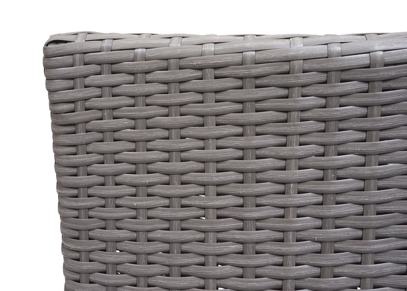 Cosmo Casa - Set van 2 Poly Rattan Stoelen - Balkonstoel, Stapelbaar - Polyrotan & Kussens - Grijs & Crèmewit