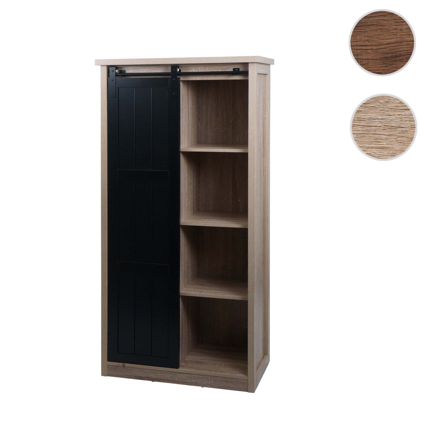 Cosmo Casa - Kast - Highboard met 8 Vakken - Houtlook & Metaal - 163×76×38 cm - Naturel