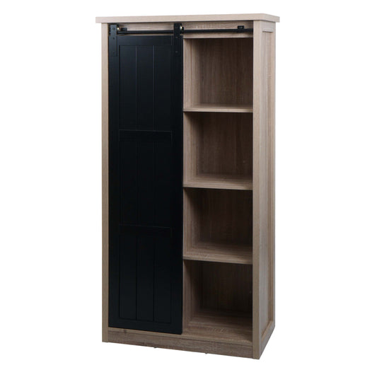 Cosmo Casa - Kast - Highboard met 8 Vakken - Houtlook & Metaal - 163×76×38 cm - Naturel
