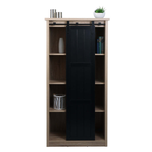 Cosmo Casa - Kast - Highboard met 8 Vakken - Houtlook & Metaal - 163×76×38 cm - Naturel