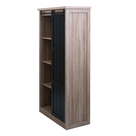 Cosmo Casa - Kast - Highboard met 8 Vakken - Houtlook & Metaal - 163×76×38 cm - Naturel