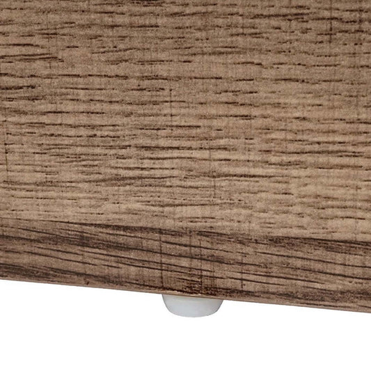 Cosmo Casa - Salontafel - Bijzettafel & Woonkamertafel - Houtlook & Metaal met Schuifdeuren (6 Vakken) - 44×120×60 cm - Bruin