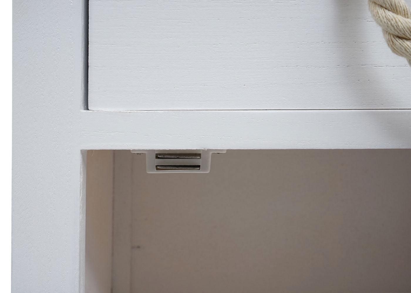 Cosmo Casa - Ladekast - 4 Lades - Hout & Polyrotan - Wit & Bruin