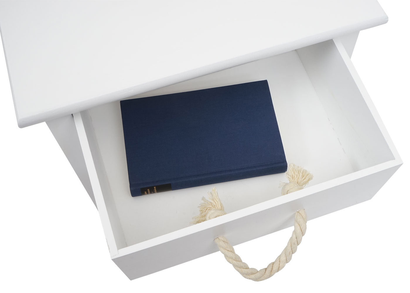 Cosmo Casa - Ladekast - 4 Lades - Hout & Polyrotan - Wit & Bruin