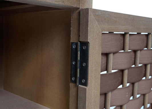 Cosmo Casa - Ladenkast - 4 Lades - Hout & Polyrotan - Donkerbruin