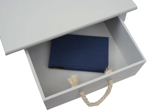 Cosmo Casa - Ladekast - 4 Lades - Hout & Polyrotan - Grijs & Donkergrijs