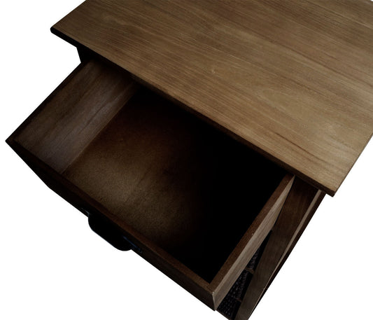 Cosmo Casa - Ladekast met Manden - Hout & Manden - Donkerbruin