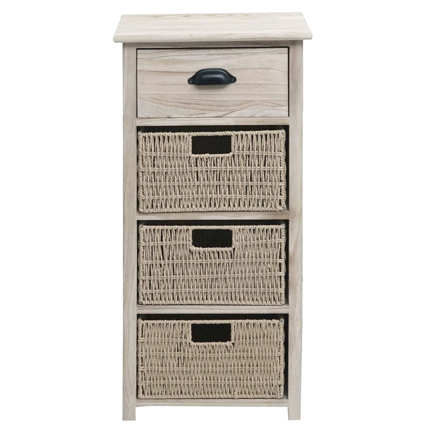 Cosmo Casa - Ladekast met Manden - Hout & Manden - Naturel & Lichtbruin