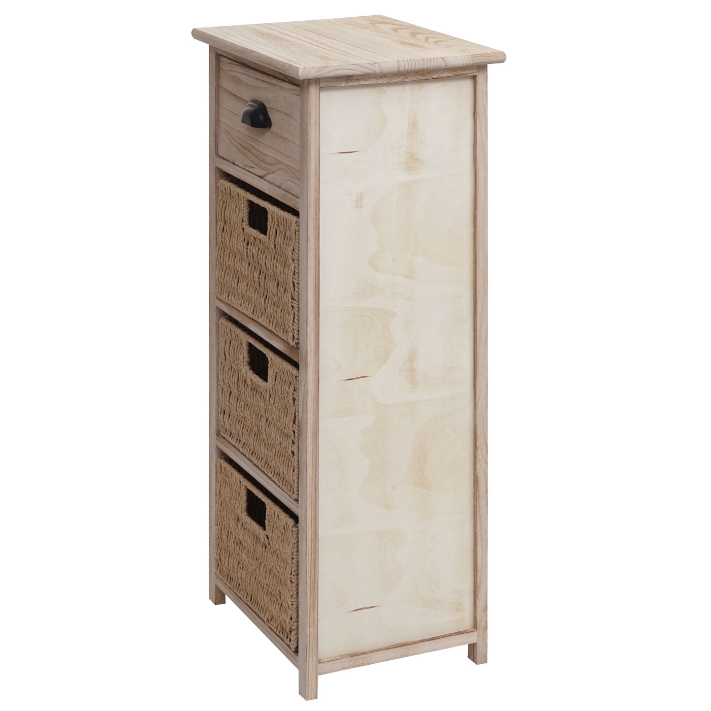 Cosmo Casa - Ladekast met Manden - Hout & Manden - Naturel & Lichtbruin