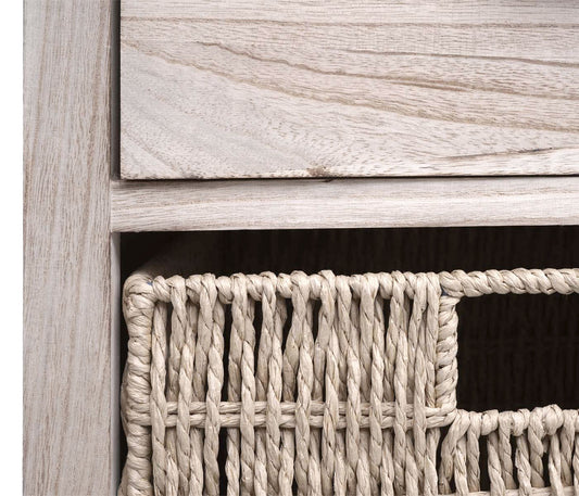 Cosmo Casa - Ladekast met Manden - Hout & Manden - Naturel & Lichtbruin