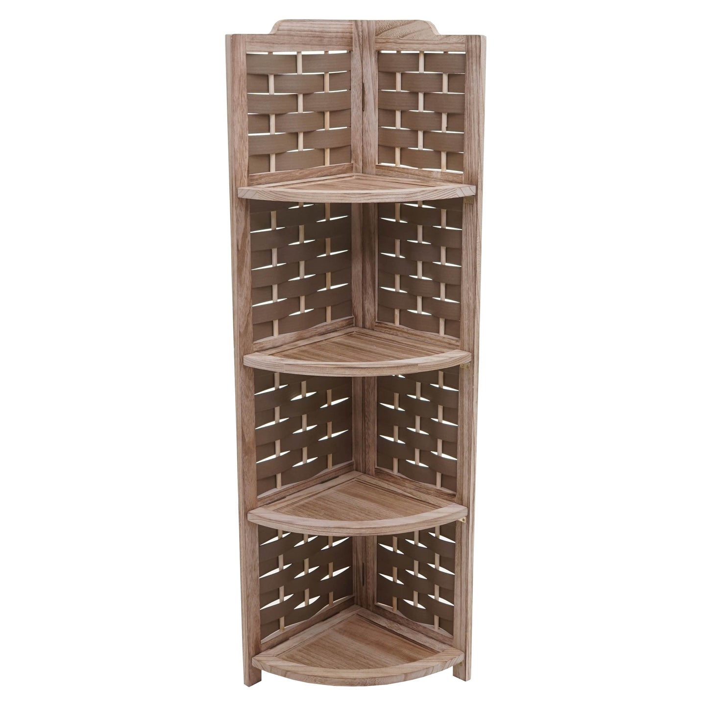 Cosmo Casa - Hoekplank - Opklapbaar - Paulowniahout - Bruin - 110 cm