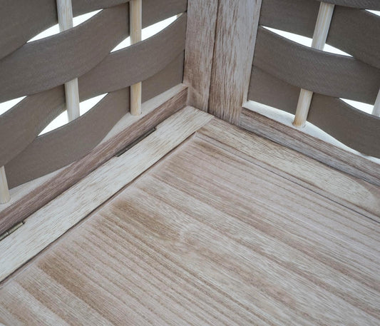 Cosmo Casa - Hoekplank - Opklapbaar - Paulowniahout - Bruin - 110 cm