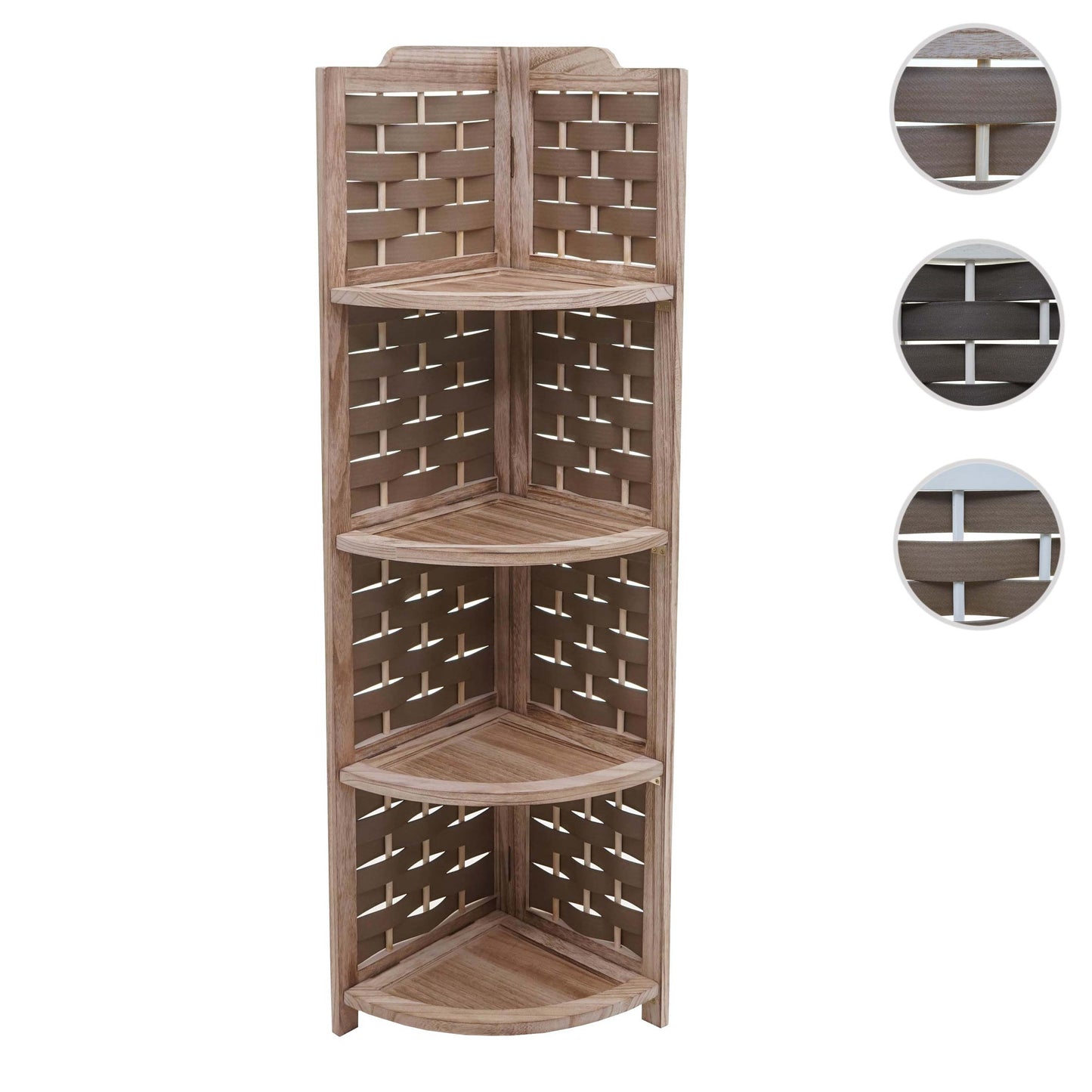 Cosmo Casa - Hoekplank - Opklapbaar - Paulowniahout - Bruin - 110 cm