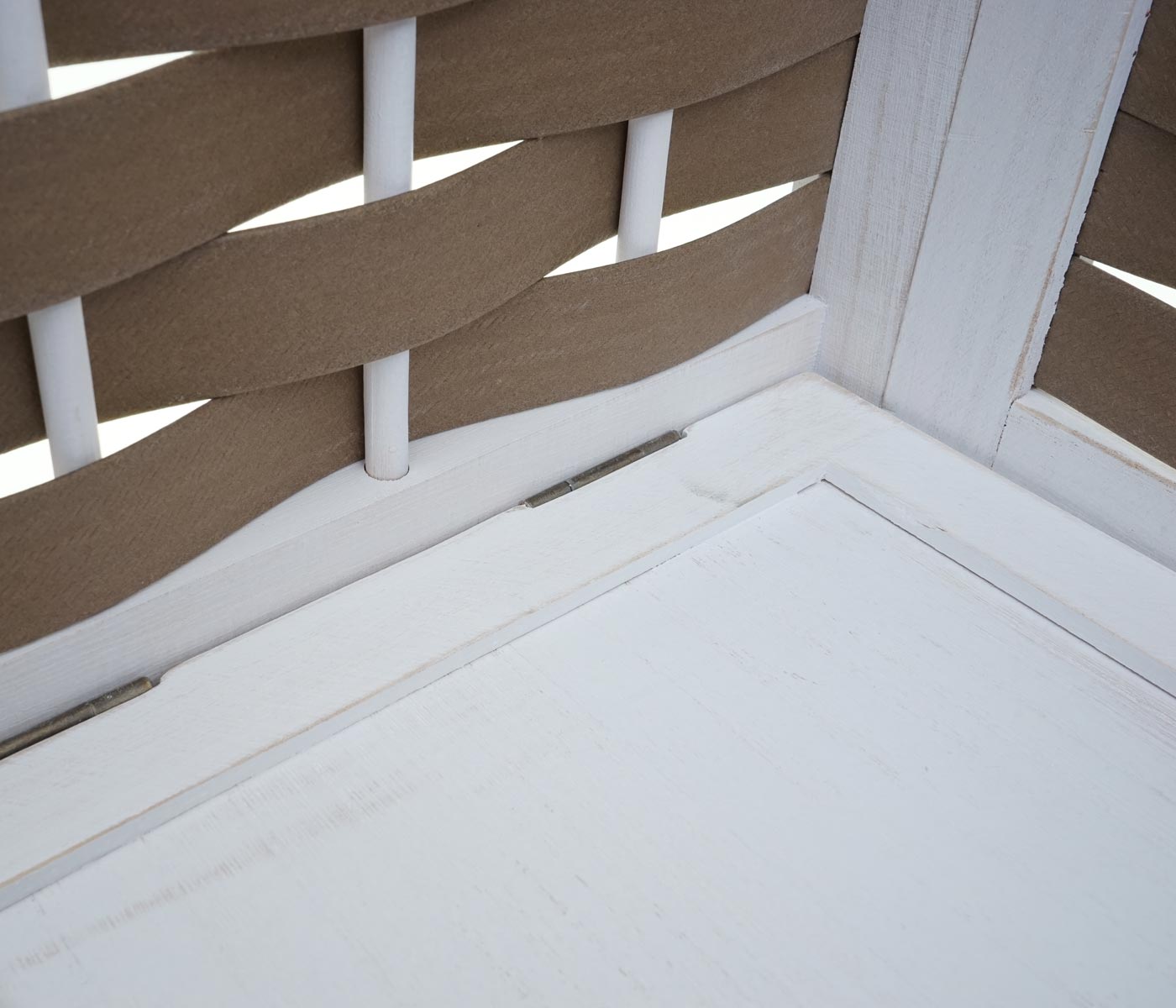 Cosmo Casa - Hoekplank - Opvouwbaar - Paulowniahout - Wit - 110 cm