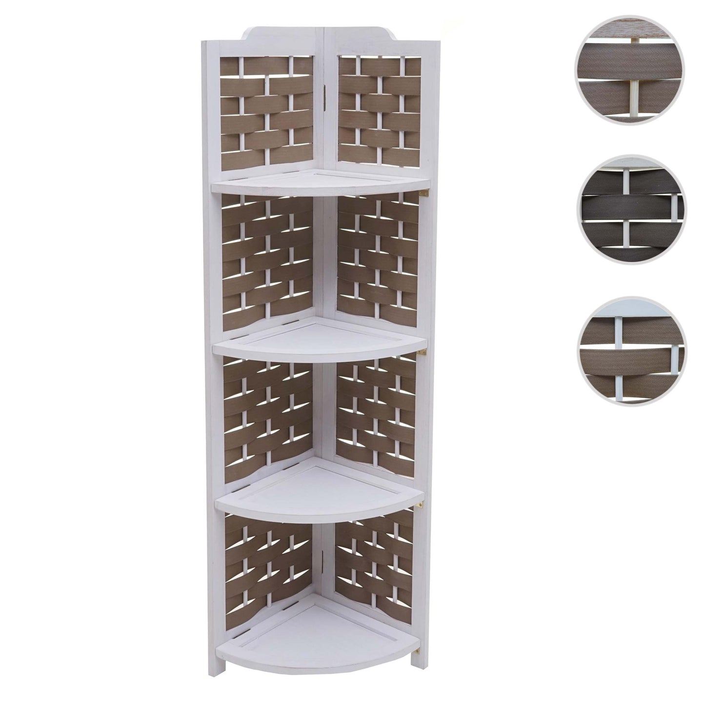 Cosmo Casa - Hoekplank - Opvouwbaar - Paulowniahout - Wit - 110 cm