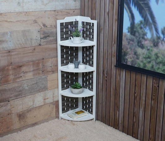 Cosmo Casa - Hoekplank - Opklapbaar - Paulowniahout - Wit - 110 cm