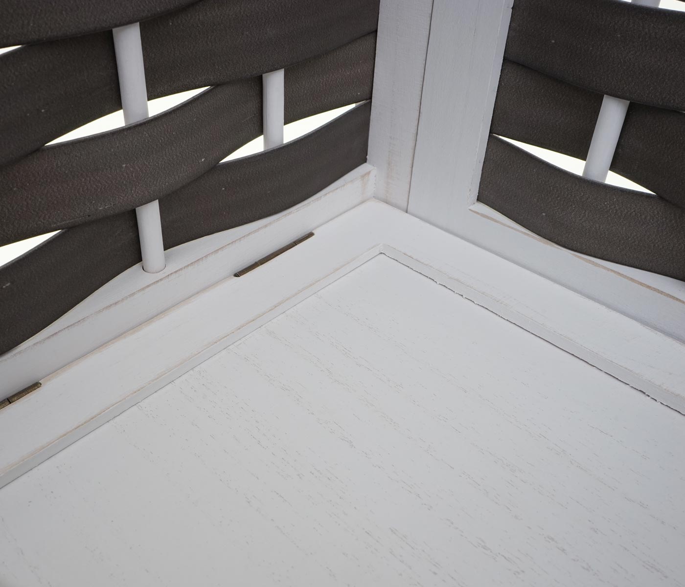 Cosmo Casa - Hoekplank - Opklapbaar - Paulowniahout - Wit - 110 cm