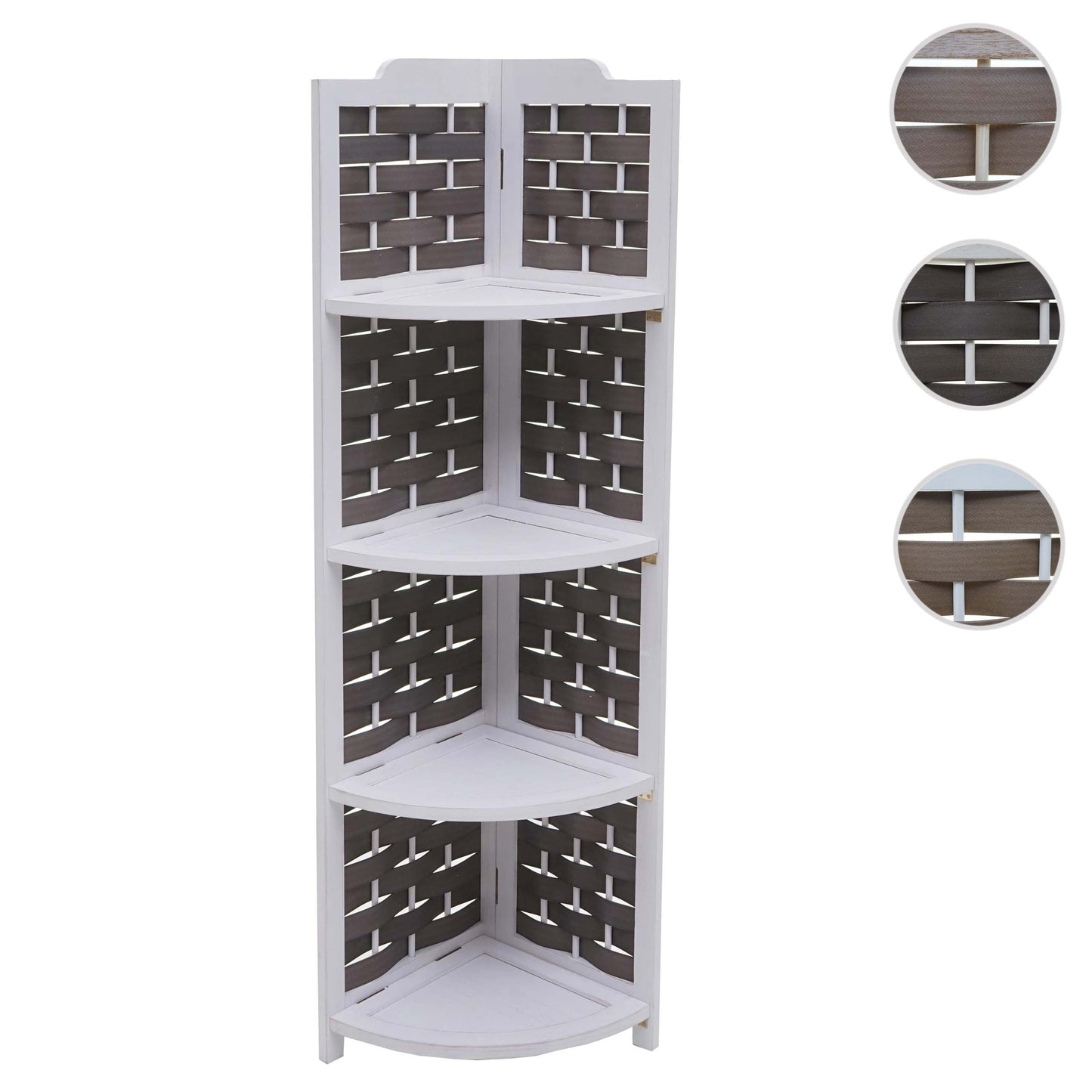 Cosmo Casa - Hoekplank - Opklapbaar - Paulowniahout - Wit - 110 cm