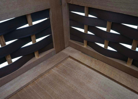 Cosmo Casa - Staande Woonplank - Opvouwbaar 4-laags, Geweven - Hout - Donkerbruin