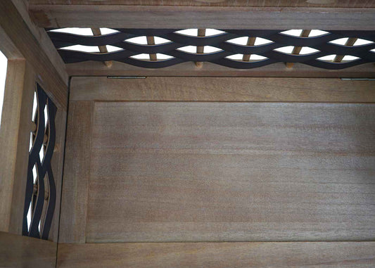 Cosmo Casa - Staande Woonplank - Opvouwbaar 4-laags, Geweven - Hout - Donkerbruin