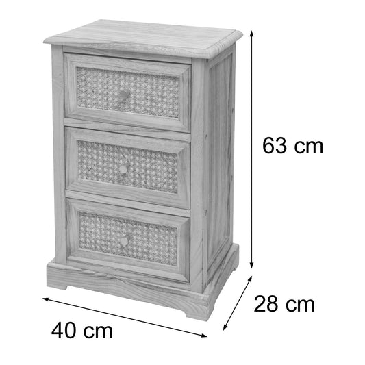 Cosmo Casa - Ladekast - Rotanhout - 63×40×28 cm - Natuurlijke Kleur