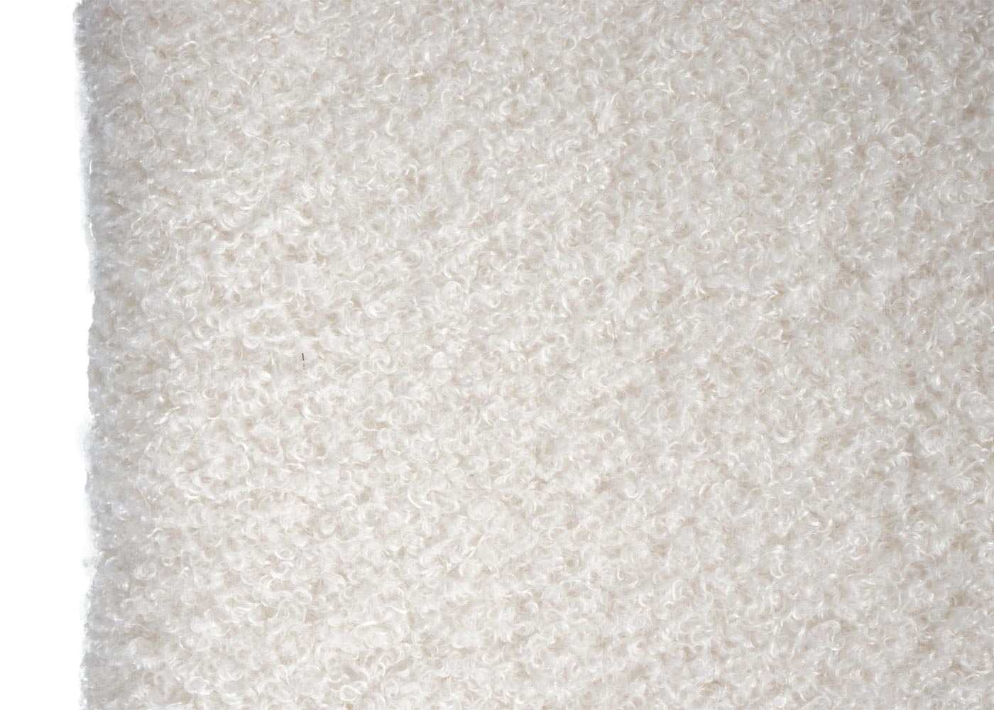 Cosmo Casa - Set van 2 Eetkamerfauteuils - Hout, Polyrotan & Metaal - Bouclé Textiel - Wit