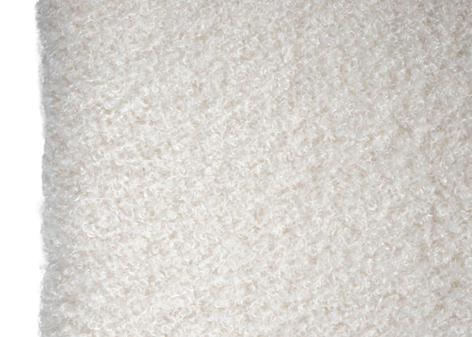 Cosmo Casa - Set van 2 Eetkamerfauteuils - Hout, Polyrotan & Metaal - Bouclé Textiel - Wit