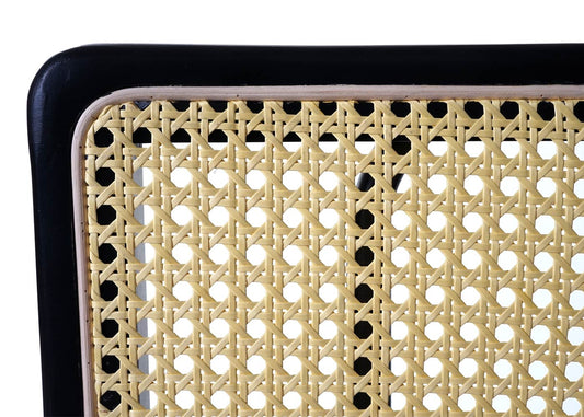 Cosmo Casa - Set van 2 Eetkamerfauteuils - Hout, Polyrotan & Metaal - Bouclé Textiel - Wit