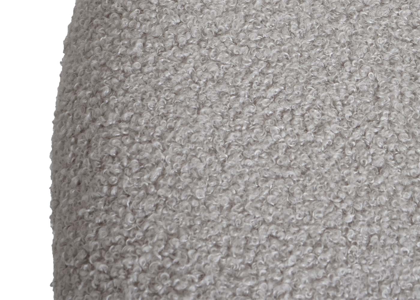 Cosmo Casa - Set van 2 Sledestoelen - Hout & Rotan & Metaal - Bouclé Textiel - Lichtgrijs