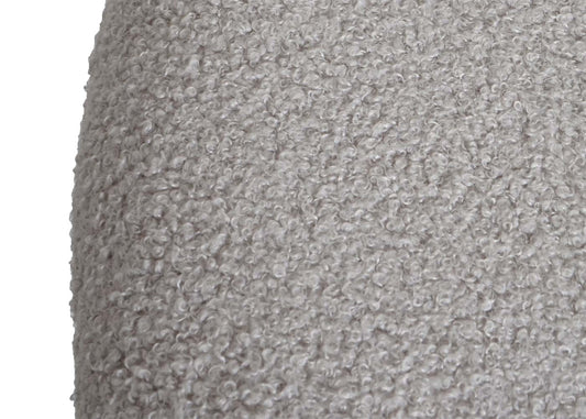 Cosmo Casa - Set van 2 Sledestoelen - Hout & Rotan & Metaal - Bouclé Textiel - Lichtgrijs