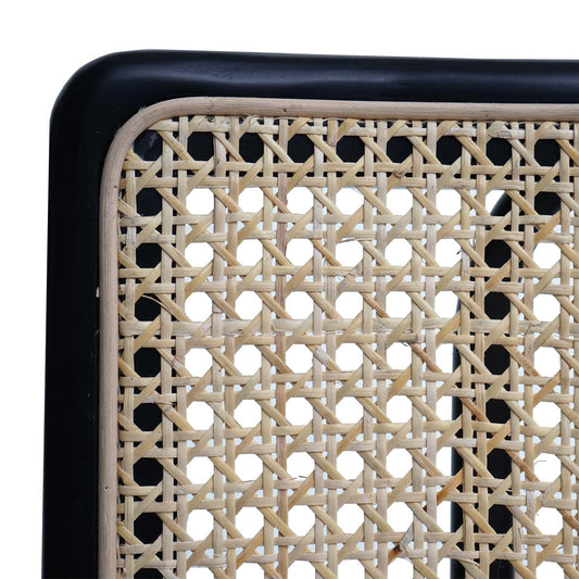 Cosmo Casa - Set van 2 Sledestoelen - Hout & Rotan & Metaal - Bouclé Textiel - Lichtgrijs