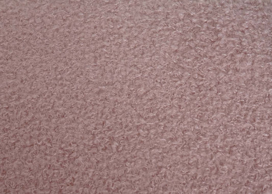 Cosmo Casa - Set van 2 Sledestoelen - Stoel Fauteuil - Hout & Rotan & Metaal - Bouclé Textiel - Roze