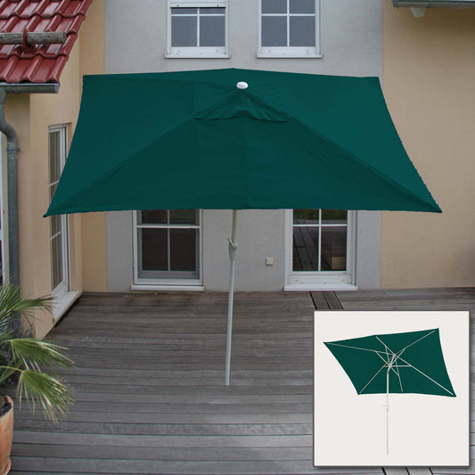 Cosmo Casa - Kantelbare Rechthoekige Balkonparasol - Polyester & Aluminium - Groen - 2×3 m / 4.5 kg - UV 50
