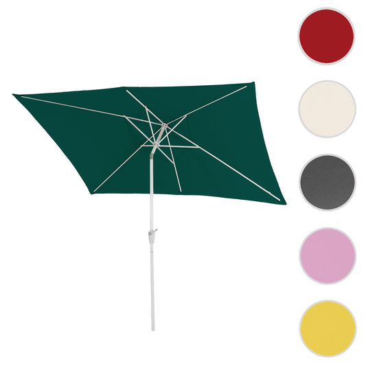 Cosmo Casa - Kantelbare Rechthoekige Balkonparasol - Polyester & Aluminium - Groen - 2×3 m / 4.5 kg - UV 50