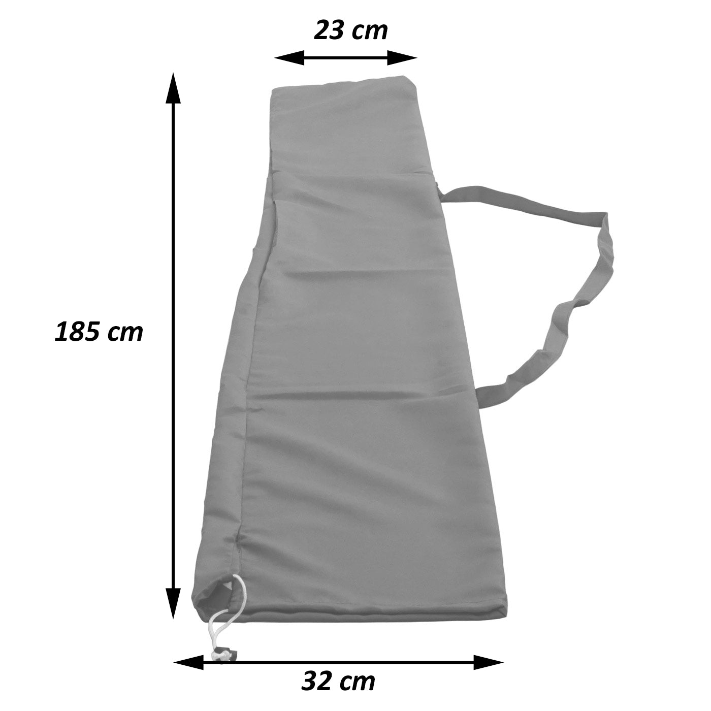 Cosmo Casa - Beschermhoes voor Aluminium Parasol - 2×3 m met Trekkoord - Crèmewit