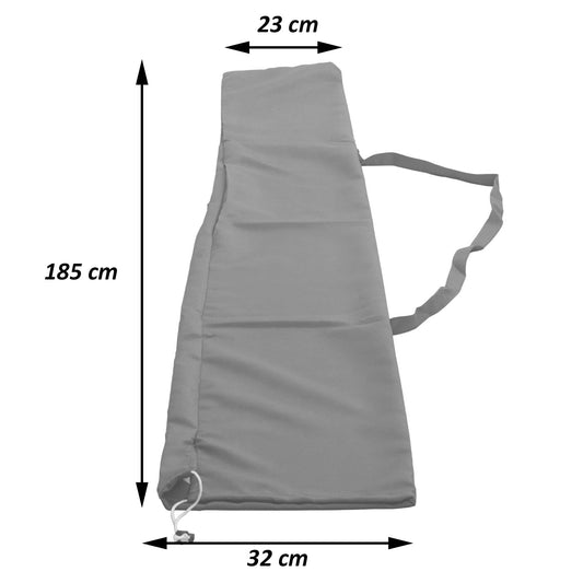 Cosmo Casa - Beschermhoes voor Aluminium Parasol - 2×3 m met Trekkoord - Antraciet