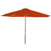 Cosmo Casa - Marktparasol Florida - 3 m - Polyester & Hout - Terracotta