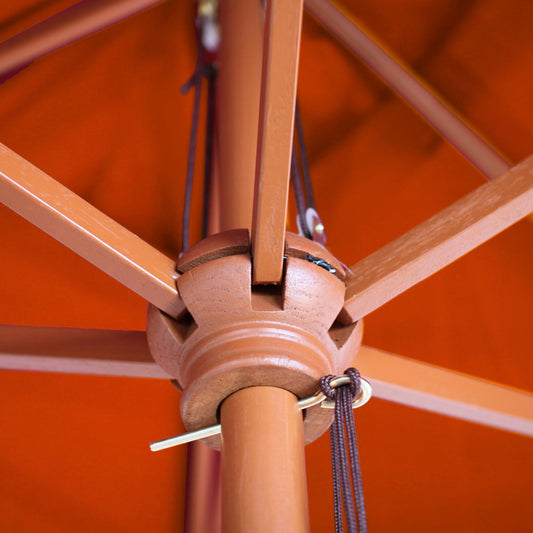 Cosmo Casa - Marktparasol Florida - 3 m - Polyester & Hout - Terracotta