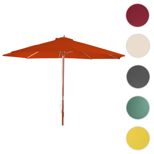 Cosmo Casa - Marktparasol Florida - 3 m - Polyester & Hout - Terracotta