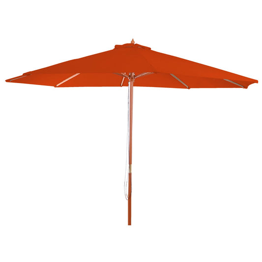 Cosmo Casa - Vervangende Hoes voor Parasol Florida 3 m - 6 Stutten - Polyester - Terracotta