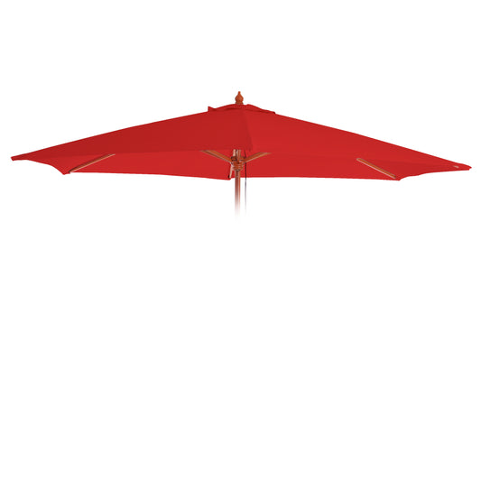 Cosmo Casa - Vervangingshoes voor Parasol Florida 3 m - 6 Stutten - Polyester - Rood