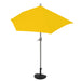 Cosmo Casa - Halfronde Balkonparasol - UV 50 Bescherming - Polyester & Aluminium - Geel - 270 cm - 3 kg - Met Standaard