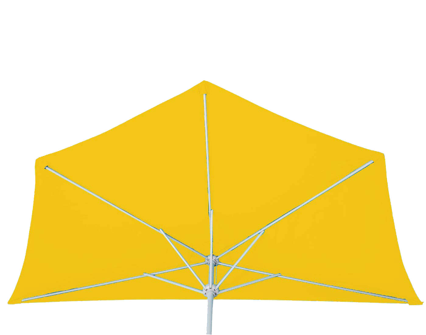 Cosmo Casa - Halfronde Balkonparasol - UV 50 Bescherming - Polyester & Aluminium - Geel - 270 cm - 3 kg - Zonder Standaard