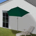Cosmo Casa - Halfronde Balkonparasol - UV 50 Bescherming - Polyester & Aluminium - Groen - 270 cm - 3 kg - Zonder Standaard