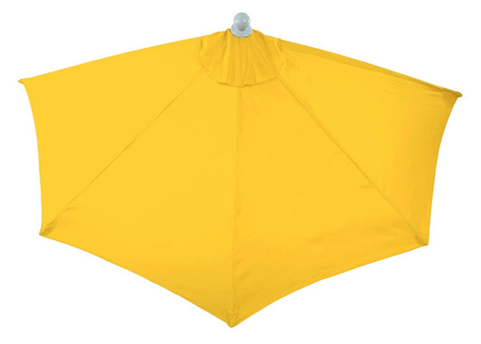 Cosmo Casa - Vervangende Hoes voor Halfronde Parasol - Stoftextiel - UV 50 - Geel - Ø 270 cm / 3 kg