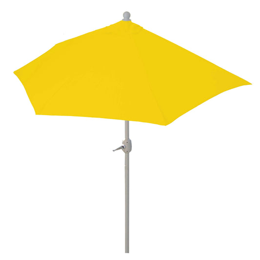 Cosmo Casa - Halfronde Balkonparasol - UV 50 Bescherming - Polyester & Aluminium - Geel - 300 cm / 3 kg